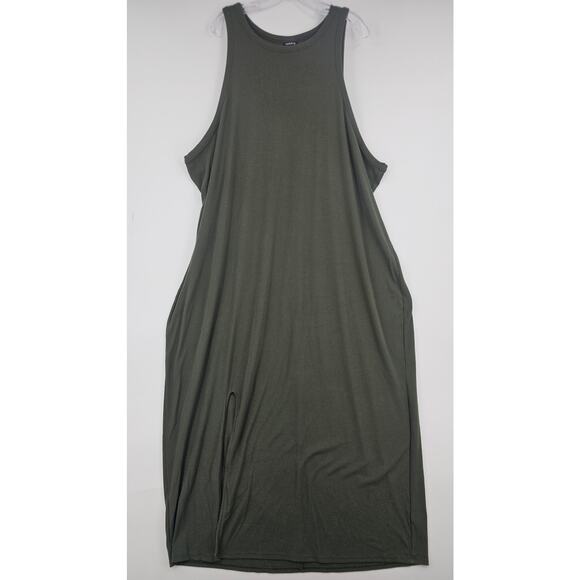 Torrid Maxi Rib Bodycon Slip Tank Maxi Dress Green Women's Plus 5 5X 28 3683 - Picture 3 of 11